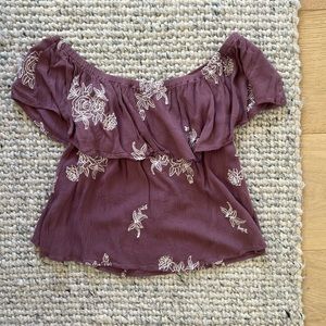 Off the Shoulder Iris Top